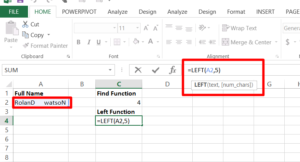 Use the Left function in Excel