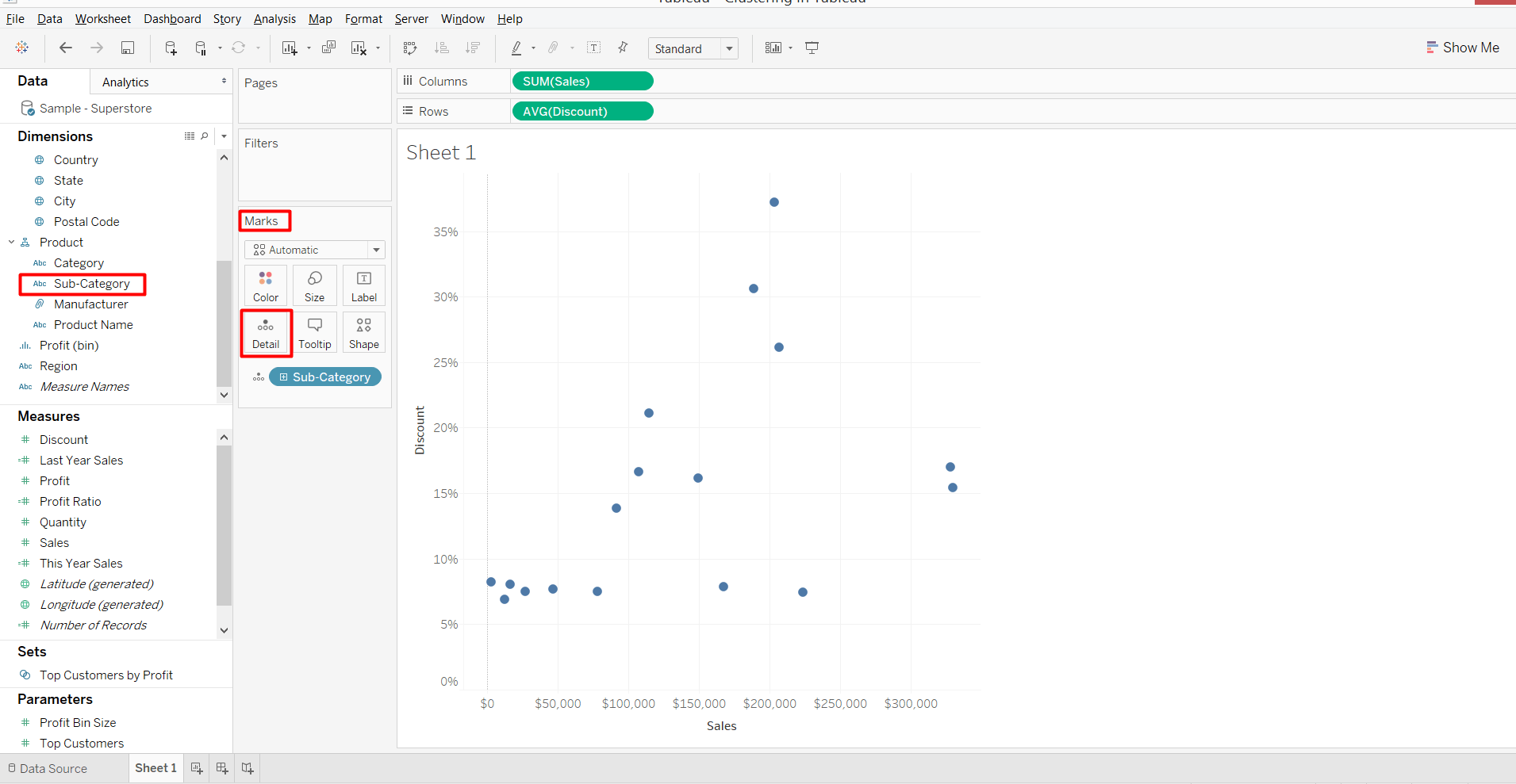 How to Create Clusters in Tableau AbsentData