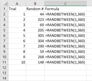 You can set the upper and lower numbers for your random number generator in excel