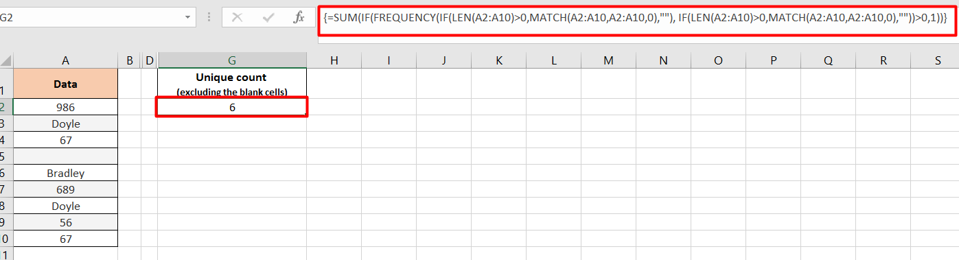 The FREQUENCY function can help you find unique values in Excel. 
