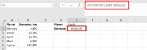 There will be an error in VLOOKUP if the data type of the value is not correct